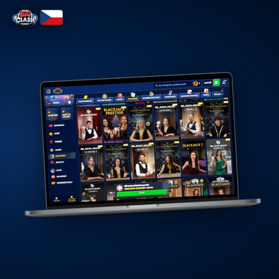 Ikona živého kasina v Bigclash Casino app s reálnými krupiéry u stolu