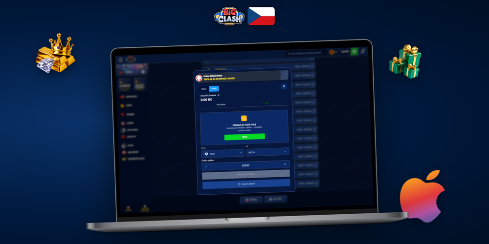 Hráč vybírá peníze v Bigclash Casino přes Visa, Skrill, Bitcoin a bankovní převod