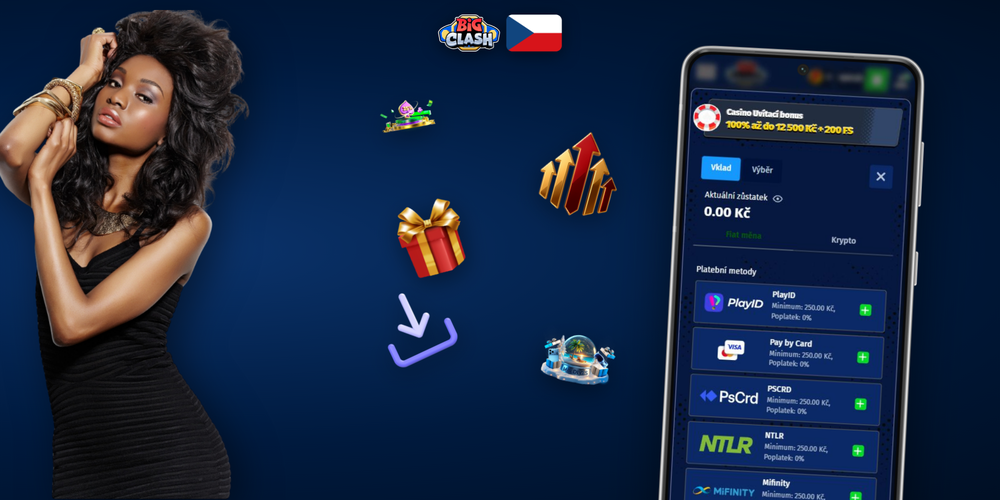 Přehled všech způsobů vkladu v Bigclash Casino — karty, e-peněženky, krypto a převod